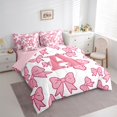 thumbnail image 3 of Castle Fairy Boys Girls Cute Bowtie Letter Monogrammed A Twin Bedding Sets 7-Piece,Cartoon Bow Bowknot Bedding Comforter Set Microfiber,Dreamy Princess Breathable Sheet Sets,Breathable Home Decor, 3 of 8