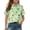 Cyan #22, variant on Girls Polo Shirt Short Sleeve Henley Cute Cartoon Animal Print T Shirts Button Closure Active Comfy School Uniform, 140