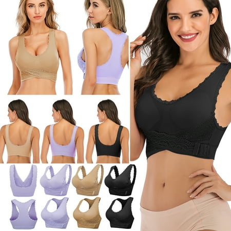 

Strappy Sports Bra for Women Yoga Bra Padded Medium Support Running Bras Workout Bras Athletic Bras