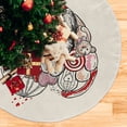 thumbnail image 5 of FMSHPON Valentine's Day Romantic Valentine's Day Kiss Xmas Christmas Tree Skirt Stand Mat for Holiday Party Decoration Indoor Outdoor 48 inches, 5 of 6