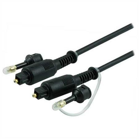 Pvc S-video Cable GE Digital Toslink Cable, Fiber Optic, 12 Foot Cable, Male to Male, PVC Jacket, 3.5mm, 34297 ()