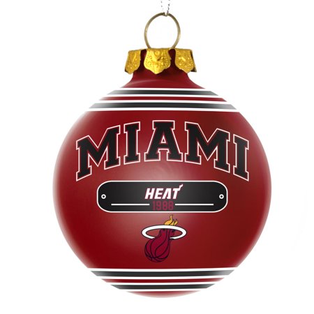 Miami Heat Official NBA 3 inch x 3 inch 2014 Year Plaque Ball Ornament by Forever Collectibles