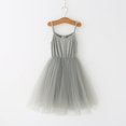 thumbnail image 1 of Vestido tipo tirantes para niñas Vestido de malla con costuras acanaladas para niñas de talla pequeña y mediana Vestido de princesa Vestido pontón, 1 of 6