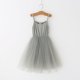 thumbnail image 1 of Vestido tipo tirantes para niñas Vestido de malla con costuras acanaladas para niñas de talla pequeña y mediana Vestido de princesa Vestido pontón, 1 of 6
