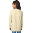 thumbnail image 6 of Hanes Kids' Garment Dyed Long Sleeve T-Shirt Summer Squash S, 6 of 8
