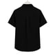 thumbnail image 3 of Craaazy Women Casual Collared Blouse, Solid Color Short Sleeve Button Down Shirt, Loose Fit Comfy V Neck Top for Daily Wear Gifts, 3 of 5