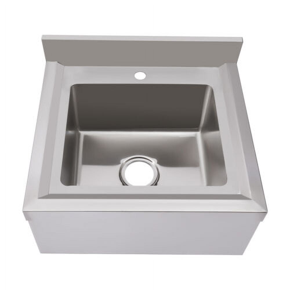 Utility Sink Stainless Steel Kitchen Sink 1 Compartment + Faucet For Commercial
