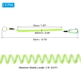 thumbnail image 2 of Uxcell 6.5ft Spring Fishing Lanyard Retractable Coiled Tether with Metal Clip & Keyring, Green 3 Pack, 2 of 7