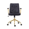 thumbnail image 5 of Porthos Home  Tilly Office Chair, PU Leather, Gold Chrome Roller Base White, 5 of 5
