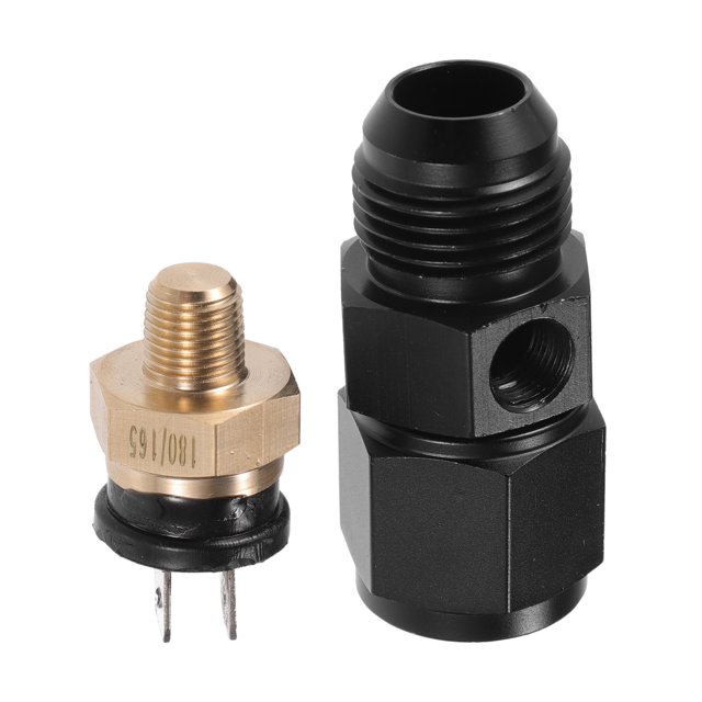 Unique Bargains 1 Set Auto Engine Temperature Cooling Fan Switch Thread-On AN Fitting Adapter 10AN 180'F On-165'F Off