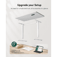 thumbnail image 6 of DESINO 40x24 inch Electric Standing Desk, Height Adjustable Sit Stand Desk with Memory Presets, Ergonomic Home Office Computer Desk with Anti-Collision, White, 6 of 10