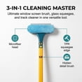 thumbnail image 2 of Window Screen Cleaning Brush, Window Screen Cleaner Tool with Squeegee & Crevice Brush, Multi-Purpose Cleaning Brush for Patio, Door, Porch Screens, Double Sided Wet & Dry Dual Use, 2 of 8