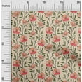 thumbnail image 2 of oneOone Cotton Silk Peach Fabric Floral Craft Projects Decor Fabric Printed By The Yard 42 Inch Wide, 2 of 4