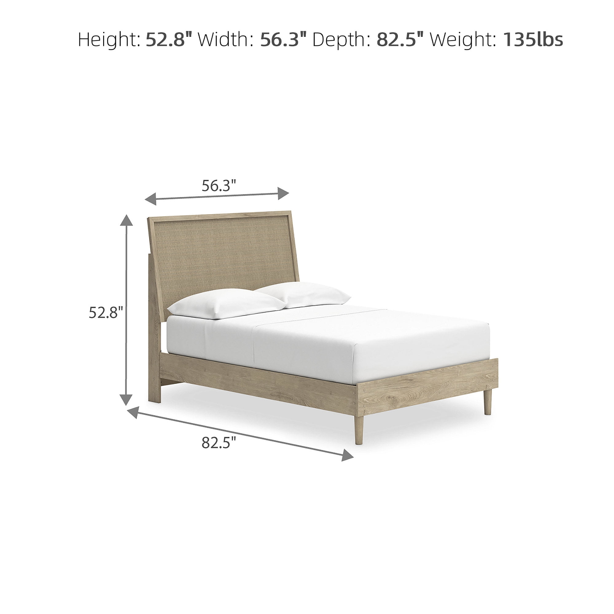 Signature Design by Ashley Kids Cielden Modern Light Brown Full Panel Bed