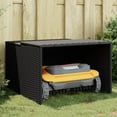 thumbnail image 1 of vidaXL Robot Mower Garage Black 86x90x52/57 cm Poly Rattan, 1 of 5
