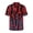 Abstract Distressed American Flag Pattern, variant on Men's Short Sleeve Shirt for Beach Travel, Button Up Breathable Men's Short Sleeve Button Shirt, Tropical Floral Border