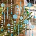 thumbnail image 4 of 18pcs Christmas Tree Decoration Ornaments - Hanging Acrylic Christmas Snowflake Icicle Drop Ornaments for Xmas Tree Winter New Year Party Supplies Blue, 4 of 5