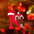 thumbnail image 5 of Sulaicai 26 Letter Ornaments Christmas Tree Decoration -2D Acrylic Christmas Letter Christmas Tree Hanging Pendant Xmas Alphabet Letters for Christmas Tree Craft Christmas Ornaments (N), 5 of 7
