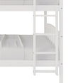 thumbnail image 5 of Castle Place Mid-Century Twin over Twin Wooden Convertible Bunk Bed, White, 5 of 16