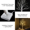 thumbnail image 3 of 144 LED Artificial Lamp with Timer, DIY Birch Tree with Lights, USB/ , Fairy Light Spirit Tree for Table  Wedding Bedroom Christmas (Warm White), 3 of 10