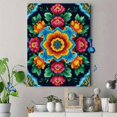 thumbnail image 4 of Qisvanset Floral Embroidery Canvas Wall Art Print 15.75x11.81 Inches, 4 of 8