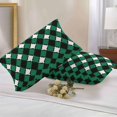 thumbnail image 3 of Vintage Rhombus Outdoor Pillow Covers Pack of 2 Green Black White Waterproof Throw Pillow Covers Decorative Cushion Cases for Patio Garden Tent Balcony Couch 20x12 inch, 3 of 8