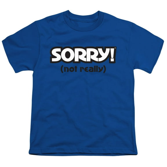 Sorry - Not Sorry - Youth Short Sleeve Shirt - Small