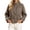Khaki, variant on Iyufng Womens Stand Collar Tweed Jackets Long Sleeve Casual Short Coat with Belted Waist