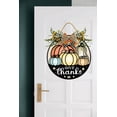 thumbnail image 2 of Eveokoki Give Thanks Hanging Sign Front Door Decor Fall Decorative Wooden Signs Rustic Porch Decoration for Home Office Garden Farmhouse 12 Inch, 2 of 4