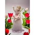 thumbnail image 2 of Ceramic Fairy on Flower Bell Vintage 4.5" Daughter, 2 of 3
