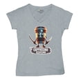 thumbnail image 5 of Cappuccino Assassino Women's V-Neck T-shirt Fun Italian Brainrot Gen Z Alpha Meme, 5 of 7