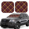 thumbnail image 1 of Bingfone Buffalo Check Plaid Windshield Sun Shade 2-Piece Foldable Car Front Window Sunshade for Most Sedans SUV Truck-Small, 1 of 6