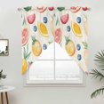 thumbnail image 5 of Summer Fruits Kitchen Window Curtains, Swag Curtains Valance for Bedroom Living Room Bathroom, Yellow Red Blue Watercolor Rod Pocket Window Treatment Curtain Block Drapes 2 Panels 36"x45", 5 of 9