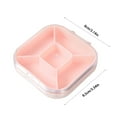 thumbnail image 4 of 1Pack Travel Pill Organizer - 5 Compartments Pill Case, Compact and Portable Pill Box, Perfect for On-The-Go Storage, Pill Holder for Purse Pink, 4 of 6