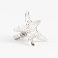 thumbnail image 1 of SARO NR228.S Star Fish Design Napkin Ring  Silver - Set of 4, 1 of 1
