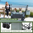 thumbnail image 4 of Uforic Large Collapsible Garden Cart - Durable, Convenient, and Versatile Swivel Wheels for Shopping, Picnic, Camping, Sports, Grey, 4 of 9