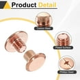 thumbnail image 4 of Uxcell 50set Chicago Screw M5 x 5mm 7mm Length Metal Phillips Nail Rivet Stud Screw Bolts Rivets Binding Post Screw for DIY Leather Belt Bag Craft Bookbinding, Rose Gold, 4 of 6