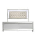 thumbnail image 4 of Pemberly Row Modern Solid Wood King Size Lighted Bed in White, 4 of 6