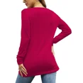 thumbnail image 3 of TEMOFON Womens Long Sleeve tops V neck Shirt fall tops Going Out Solid Color sweater Basic Fashion Tunic Blouse clothes for women, 3 of 5