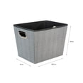 thumbnail image 6 of Simplify Herringbone Grommet Shelf Basket in Grey, 6 of 7