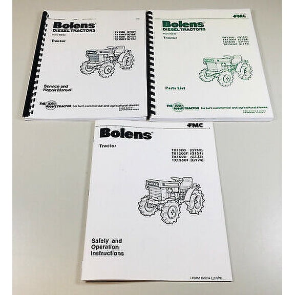 BOLENS G152 G154 G172 G174 TRACTOR SERVICE PARTS OPERATORS MANUAL SET REPAIR
