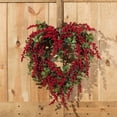 thumbnail image 2 of Valentines Day Wreath Heart Wreath with Red Berries Lush Green Ivy, Romantic Front Door Decoration for Spring Mother's Day, Perfect for Weddings & Indoor/Outdoor Farmhouse Décor, 2 of 5