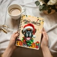 thumbnail image 3 of Merry Christmas Santa Boxer Scarf Twinkling Lights Xmas Holiday Spiral Bound Journal Boxers Dog Lover Gifts Idea 5x7in Spiral Notebook - 00022, 3 of 5
