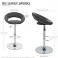 thumbnail image 6 of Modern Home Rho "Leather" Contemporary Adjustable Height Counter/Bar Stool (Black Licorice), 6 of 6
