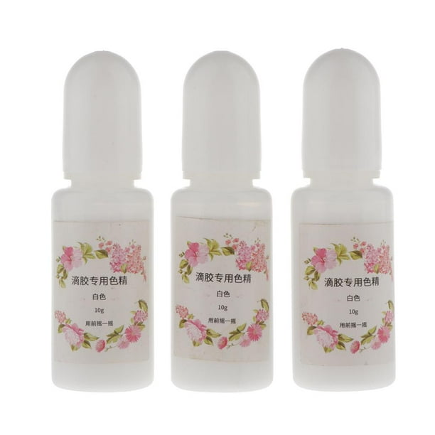 Tinte líquido de resina epoxi Sunnimix 3 Piezas Color blanco 15 ml
