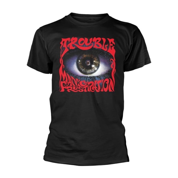 Trouble - Camiseta Manic Frustration para Adultos Unisex (Negro)