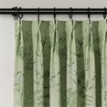 thumbnail image 3 of TWOPAGES 42"x63" Floral Print Light Filtering Drape Pinch Pleat Header Linen Blend Curtain for Bedroom, 1 Panel, Green Fruit, 3 of 6
