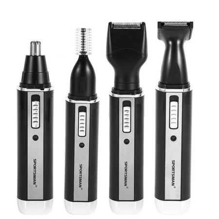 Tbest 110V 4In1 Rechargeable Electric Nose Trimmer Clipper Ear Hair Beard Sideburns Eyebrow Underarms Electric Shaver with Wet Dry&Vacuum Cleaning System Face Care US