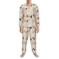 thumbnail image 3 of Kdxio Cartoon Chickens Men’s Pajama Set Pajamas For Men 2 Piece PJ Set with Men Pajama Pants and Long Sleeve T-Shirt Lounge Set-, 3 of 7