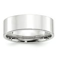 thumbnail image 1 of Solid 10k White Gold 7mm Flat Comfort Fit Men's Plain Classic Wedding Band Ring Size 12.5, 1 of 4